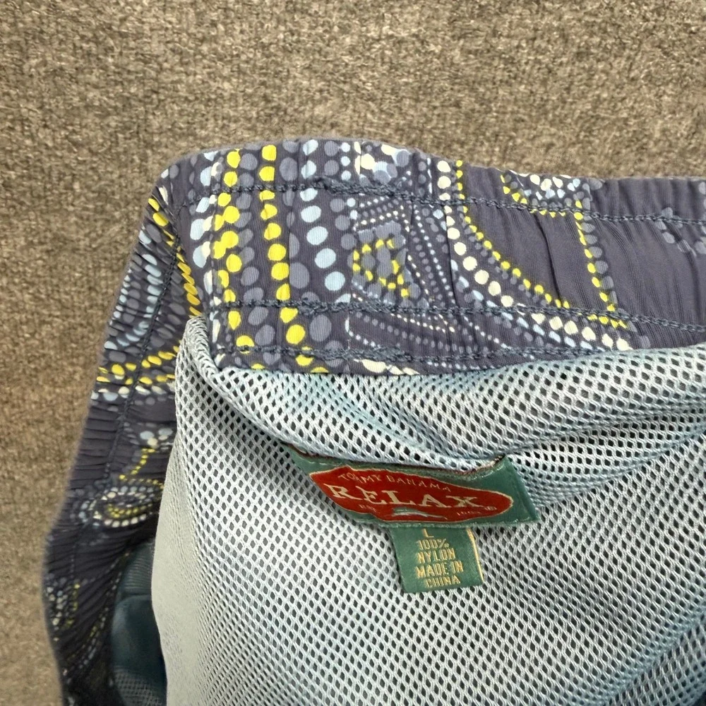 Tommy Bahama‎ Swim Trunks Mens Large Blue Cargo Pocket Marlin Logo Board Shorts